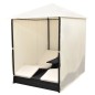 vidaXL Doppel-Sonnenliege mit Vorhang Poly Rattan Schwarz vidaXL Doppel-Sonnenliege mit Vorhang Poly Rattan Schwarz