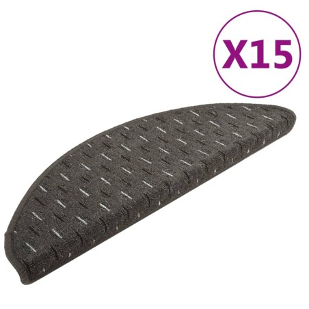 vidaXL Treppenmatten 15 Stk. Anthrazit 65x21x4 cm