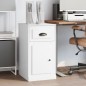 vidaXL Beistellschrank mit Schublade Weiß 40x50x75 cm Holzwerkstoff vidaXL Beistellschrank mit Schublade Weiß 40x50x75 cm Holzwerkstoff
