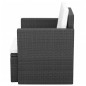 Gartenstuhl mit Polstern und Kissen Poly Rattan Schwarz Gartenstuhl mit Polstern und Kissen Poly Rattan Schwarz