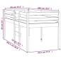vidaXL Hochbett Honigbraun 90x200 cm Massivholz Kiefer vidaXL Hochbett Honigbraun 90x200 cm Massivholz Kiefer