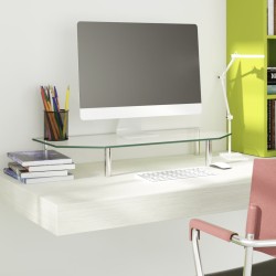 vidaXL Monitorständer 60x26x8,6 cm Transparent Glas   