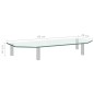 vidaXL Monitorständer 60x26x8,6 cm Transparent Glas vidaXL Monitorständer 60x26x8,6 cm Transparent Glas
