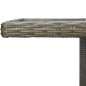 vidaXL Gartentisch Braun Poly Rattan und Hartglas vidaXL Gartentisch Braun Poly Rattan und Hartglas