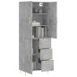vidaXL Highboard Betongrau 69,5x34x180 cm Holzwerkstoff vidaXL Highboard Betongrau 69,5x34x180 cm Holzwerkstoff