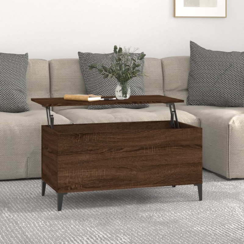 vidaXL Couchtisch Braun Eichen-Optik 90x44,5x45 cm Holzwerkstoff vidaXL Couchtisch Braun Eichen-Optik 90x44,5x45 cm Holzwerkstoff