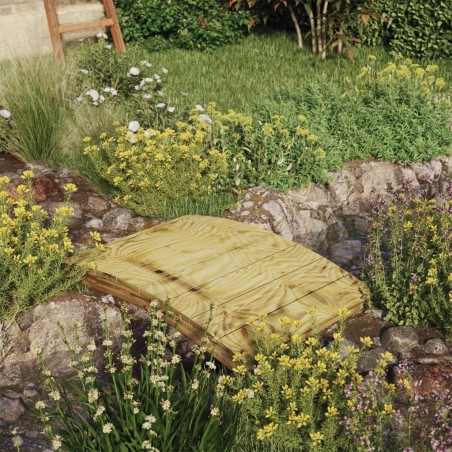 vidaXL Gartenbrücke 110x74 cm Massivholz imprägniert Kiefer