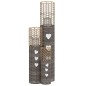 vidaXL Kerzenhalter 3 Stk. Grau Korbweide vidaXL Kerzenhalter 3 Stk. Grau Korbweide