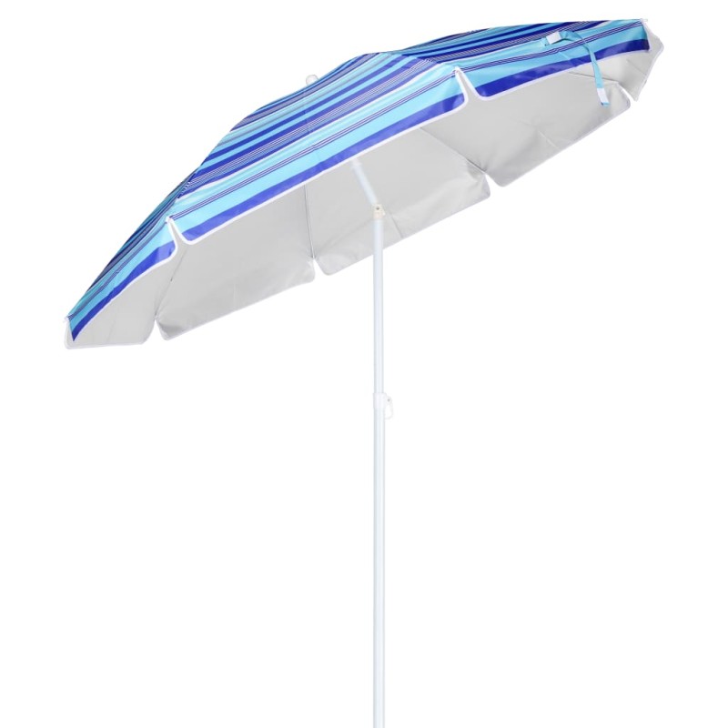 HI Sonnenschirm 200 cm Blau Gestreift HI Sonnenschirm 200 cm Blau Gestreift