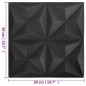vidaXL 3D-Wandpaneele 48 Stk. 50x50 cm Origami Schwarz 12 m² vidaXL 3D-Wandpaneele 48 Stk. 50x50 cm Origami Schwarz 12 m²