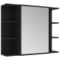 vidaXL Bad-Spiegelschrank Schwarz 80x20,5x64 cm Holzwerkstoff vidaXL Bad-Spiegelschrank Schwarz 80x20,5x64 cm Holzwerkstoff