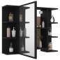 vidaXL Bad-Spiegelschrank Schwarz 80x20,5x64 cm Holzwerkstoff vidaXL Bad-Spiegelschrank Schwarz 80x20,5x64 cm Holzwerkstoff