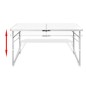 Campingtisch mit 4 Klappstühlen höhenverstellbar Aluminium 120 x 60 cm Campingtisch mit 4 Klappstühlen höhenverstellbar Aluminium 120 x 60 cm