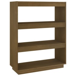 vidaXL Bücherregal/Raumteiler Honigbraun 80x35x103 cm Massivholz Kiefer
