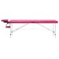 vidaXL Massageliege Klappbar 3-Zonen mit Aluminiumgestell Rosa vidaXL Massageliege Klappbar 3-Zonen mit Aluminiumgestell Rosa