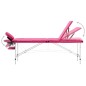 vidaXL Massageliege Klappbar 3-Zonen mit Aluminiumgestell Rosa vidaXL Massageliege Klappbar 3-Zonen mit Aluminiumgestell Rosa