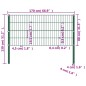 vidaXL Zaunfeld mit Pfosten Eisen 1,7 x 0,8 m Grün vidaXL Zaunfeld mit Pfosten Eisen 1,7 x 0,8 m Grün