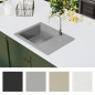 vidaXL Küchenspüle mit Überlauf Oval Grau Granit vidaXL Küchenspüle mit Überlauf Oval Grau Granit