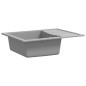 vidaXL Küchenspüle mit Überlauf Oval Grau Granit vidaXL Küchenspüle mit Überlauf Oval Grau Granit