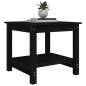 vidaXL Couchtisch Schwarz 50x50x45 cm Massivholz Kiefer vidaXL Couchtisch Schwarz 50x50x45 cm Massivholz Kiefer
