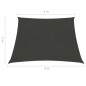 vidaXL Sonnensegel 160 g/m² Anthrazit 3/4x3 m HDPE vidaXL Sonnensegel 160 g/m² Anthrazit 3/4x3 m HDPE