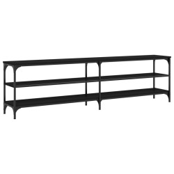 vidaXL TV-Schrank Schwarz 180x30x50 cm Holzwerkstoff und Metall