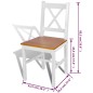 vidaXL Esszimmerstühle 4 Stk. Weiß Kiefernholz vidaXL Esszimmerstühle 4 Stk. Weiß Kiefernholz