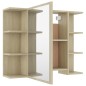 vidaXL Bad-Spiegelschrank Sonoma-Eiche 80x20,5x64 cm Holzwerkstoff vidaXL Bad-Spiegelschrank Sonoma-Eiche 80x20,5x64 cm Holzwerkstoff
