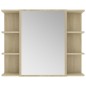 vidaXL Bad-Spiegelschrank Sonoma-Eiche 80x20,5x64 cm Holzwerkstoff vidaXL Bad-Spiegelschrank Sonoma-Eiche 80x20,5x64 cm Holzwerkstoff