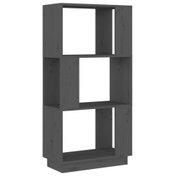 vidaXL Bücherregal/Raumteiler Grau 51x25x101 cm Massivholz Kiefer