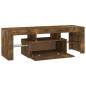 vidaXL TV-Schrank mit LED-Leuchten Räuchereiche 120x35x40 cm