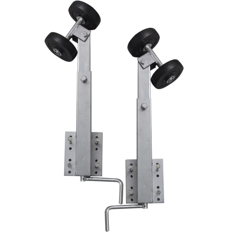 vidaXL Bootstrailer-Stützen Doppelrollen 2er-Set 59-84 cm vidaXL Bootstrailer-Stützen Doppelrollen 2er-Set 59-84 cm