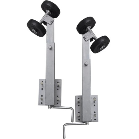vidaXL Bootstrailer-Stützen Doppelrollen 2er-Set 59-84 cm