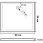 vidaXL Duschtasse ABS Rechteckig Weiß 80x90 cm vidaXL Duschtasse ABS Rechteckig Weiß 80x90 cm