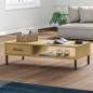 vidaXL Couchtisch OSLO mit Metallbeinen Braun Massivholz Kiefer vidaXL Couchtisch OSLO mit Metallbeinen Braun Massivholz Kiefer