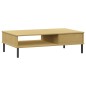 vidaXL Couchtisch OSLO mit Metallbeinen Braun Massivholz Kiefer vidaXL Couchtisch OSLO mit Metallbeinen Braun Massivholz Kiefer