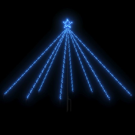 vidaXL Weihnachtsbaum-Lichterkette Indoor Outdoor 400 LEDs Blau 2,5 m