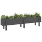 vidaXL Hochbeet Grau 160x30x38 cm Massivholz Kiefer vidaXL Hochbeet Grau 160x30x38 cm Massivholz Kiefer