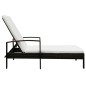 Sonnenliege mit Auflage Poly Rattan Braun Sonnenliege mit Auflage Poly Rattan Braun