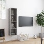 vidaXL Bücherregal/TV-Schrank Betongrau 143×30×36 cm vidaXL Bücherregal/TV-Schrank Betongrau 143×30×36 cm