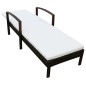 Sonnenliege mit Auflage Poly Rattan Braun Sonnenliege mit Auflage Poly Rattan Braun