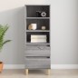 vidaXL Highboard Grau Sonoma 40x36x110 cm Holzwerkstoff vidaXL Highboard Grau Sonoma 40x36x110 cm Holzwerkstoff