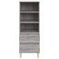 vidaXL Highboard Grau Sonoma 40x36x110 cm Holzwerkstoff vidaXL Highboard Grau Sonoma 40x36x110 cm Holzwerkstoff