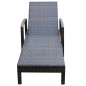 Sonnenliege mit Auflage Poly Rattan Braun Sonnenliege mit Auflage Poly Rattan Braun