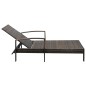 Sonnenliege mit Auflage Poly Rattan Braun Sonnenliege mit Auflage Poly Rattan Braun