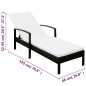 Sonnenliege mit Auflage Poly Rattan Braun Sonnenliege mit Auflage Poly Rattan Braun
