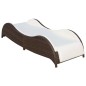 vidaXL Sonnenliege mit Polsterauflage Poly Rattan Braun vidaXL Sonnenliege mit Polsterauflage Poly Rattan Braun