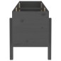 vidaXL Hochbeet Grau 160x50x57 cm Massivholz Kiefer vidaXL Hochbeet Grau 160x50x57 cm Massivholz Kiefer
