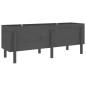 vidaXL Hochbeet Grau 160x50x57 cm Massivholz Kiefer vidaXL Hochbeet Grau 160x50x57 cm Massivholz Kiefer