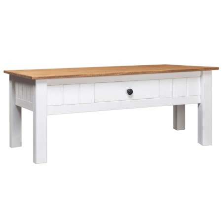 vidaXL Couchtisch Weiß 100x60x45 cm Massivholz Panama-Kiefer 